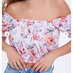 Forever 21 off-shoulder crop top